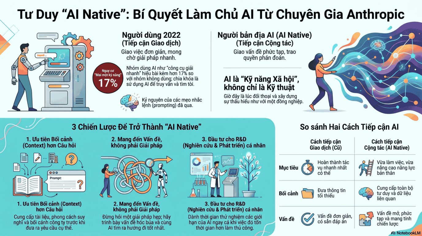 Tại sao dùng AI cả năm vẫn không giỏi bằng người mới? Tiết lộ từ Lead Education tại Anthropic