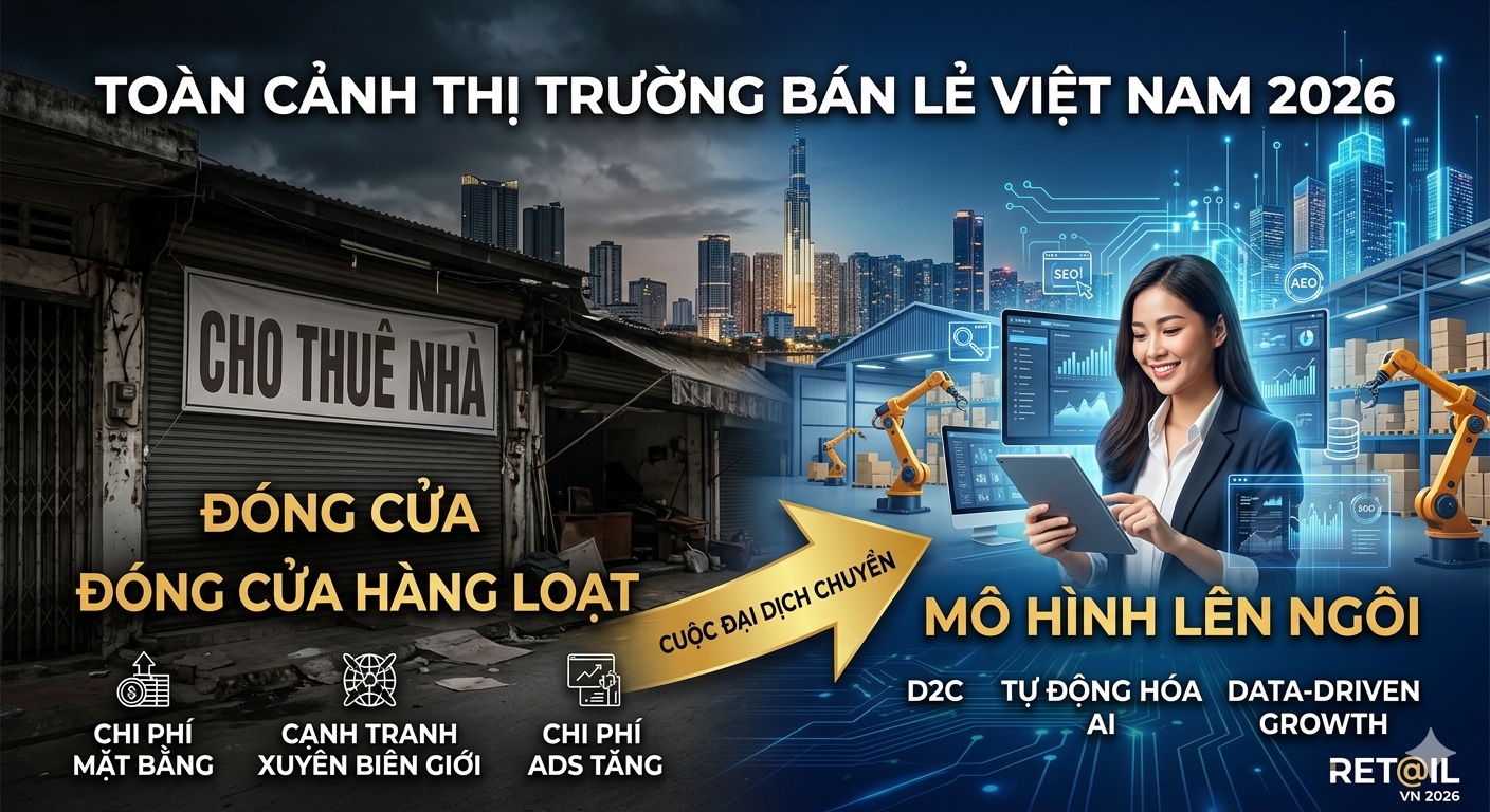 Toàn Cảnh Thị Trường Bán Lẻ Việt Nam 2026: Làn Sóng Đóng Cửa Hàng Loạt Và Cuộc Đại Dịch Chuyển
