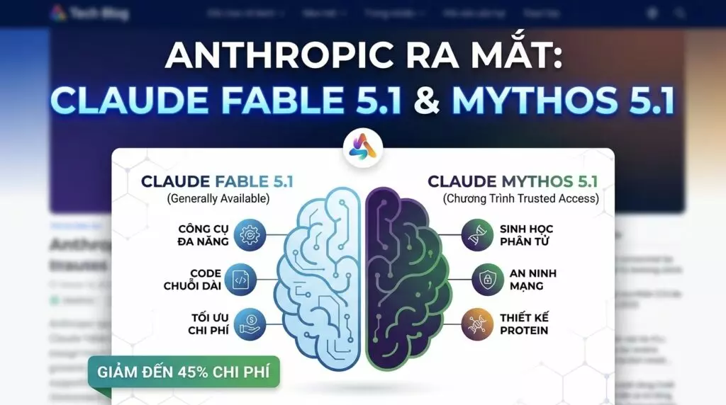 Anthropic Chính Thức Ra Mắt Claude Fable 5.1 Và Claude Mythos 5.1: Đỉnh Cao Lập Trình Agentic, Sinh Học Phân Tử Và Tối Ưu 45% Chi Phí