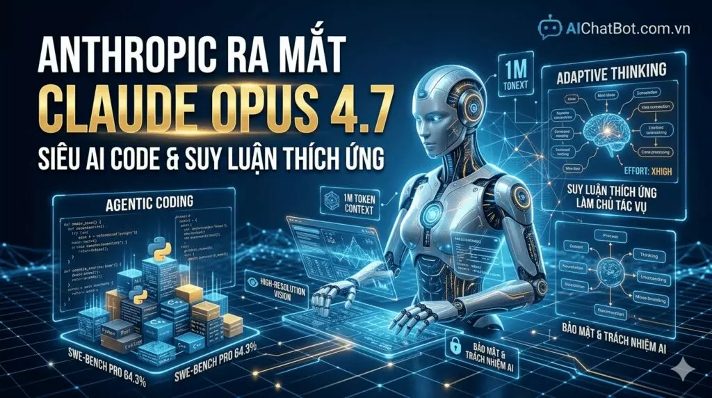 Anthropic Ra Mắt Claude Opus 4.7: Mô Hình AI Mạnh Nhất Chuyên Dành Cho Lập Trình Và Xử Lý Tác Vụ Phức Tạp