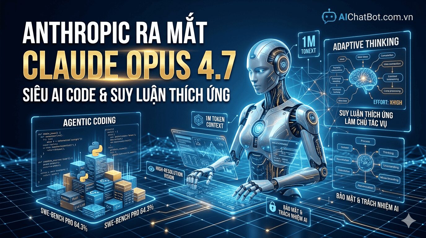 Anthropic Ra Mắt Claude Opus 4.7: Mô Hình AI Mạnh Nhất Chuyên Dành Cho Lập Trình Và Xử Lý Tác Vụ Phức Tạp