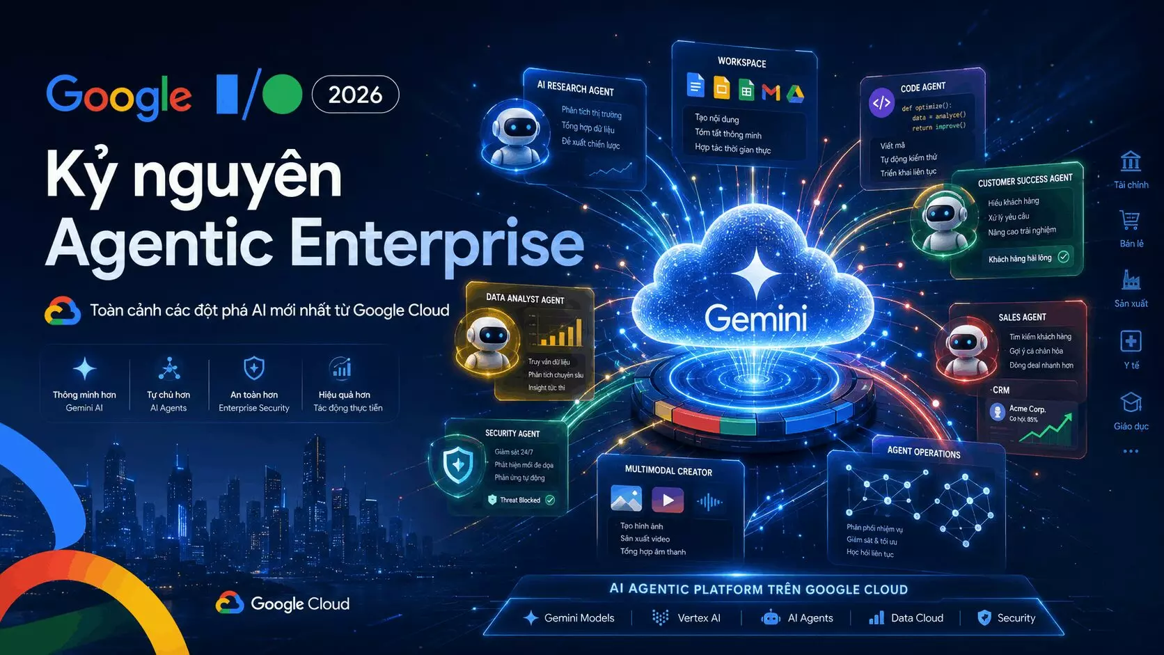 [Google I/O 2026] Kỷ Nguyên “Agentic Enterprise” Bùng Nổ: Toàn Cảnh Các Đột Phá AI Mới Nhất Từ Google Cloud