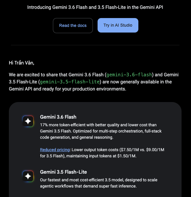 Cuộc Đua AI Nóng Lên: OpenAI Giảm Giá Cực Sâu GPT-5.6, Google Ra Mắt Gemini 3.6 Flash & 3.5 Flash-Lite